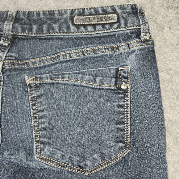 Express Bootcut Jeans Women Size 6 Ella Stretch Dark Wash 32x29 Casual - Picture 12 of 14